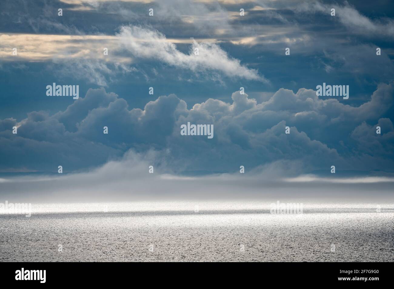 Storm clouds formation over the St. Lawrence River in Canada Stock Photo