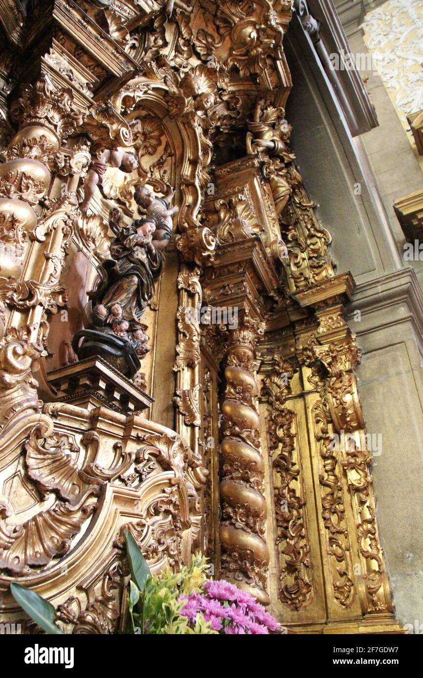 baroque church (saint nicholas) in porto (portugal) Stock Photo