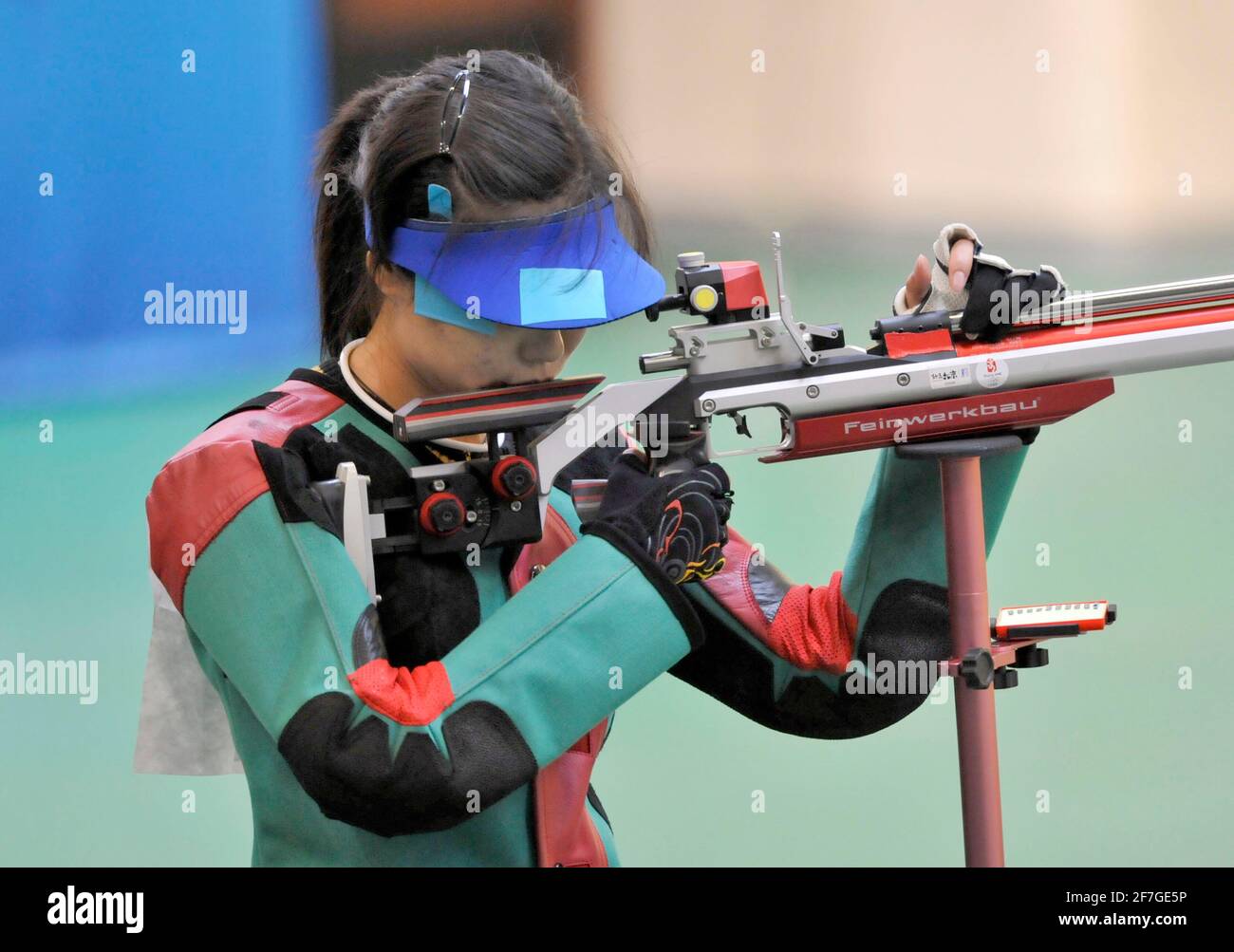 OLYMPIC GAMES BEIJING 2008. WOMAN'S 10m AIR RIFLE FINAL. DU LI (CHN ...
