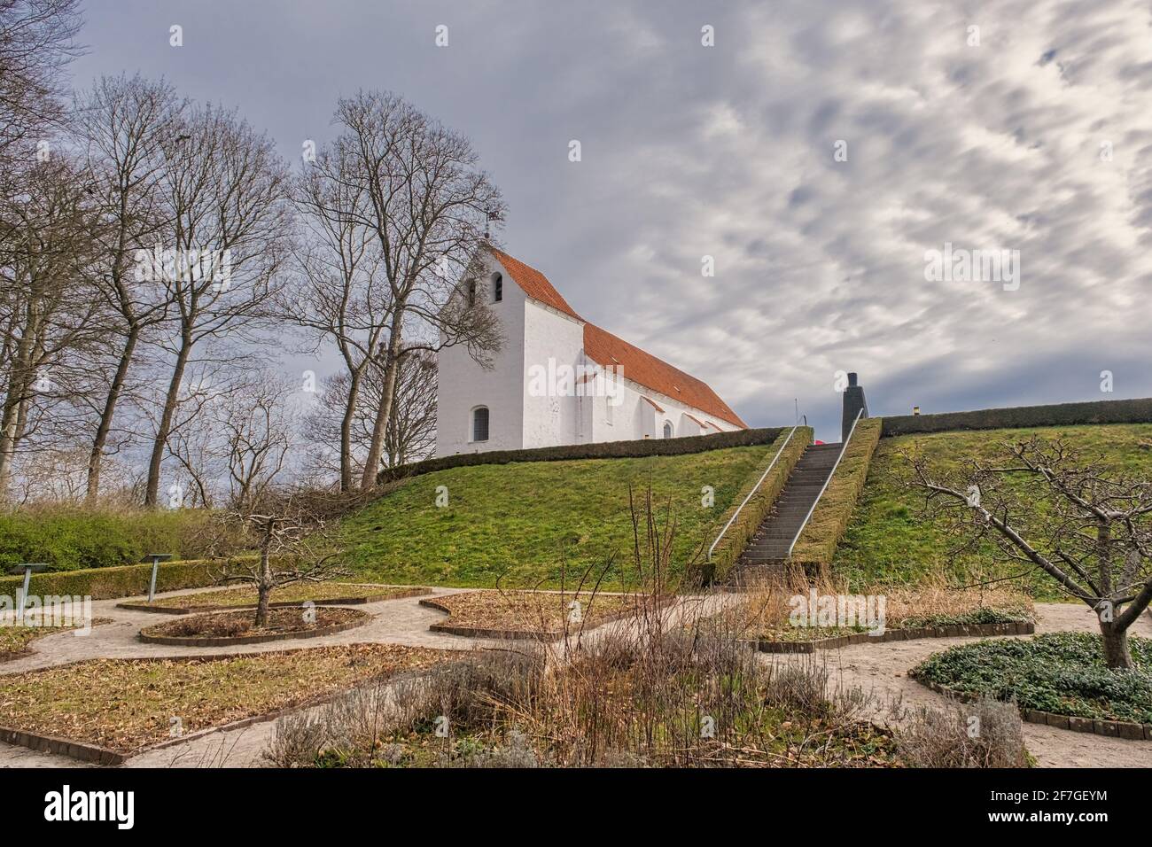 Asmild old monastery church in Asmild, Denmark Stock Photo