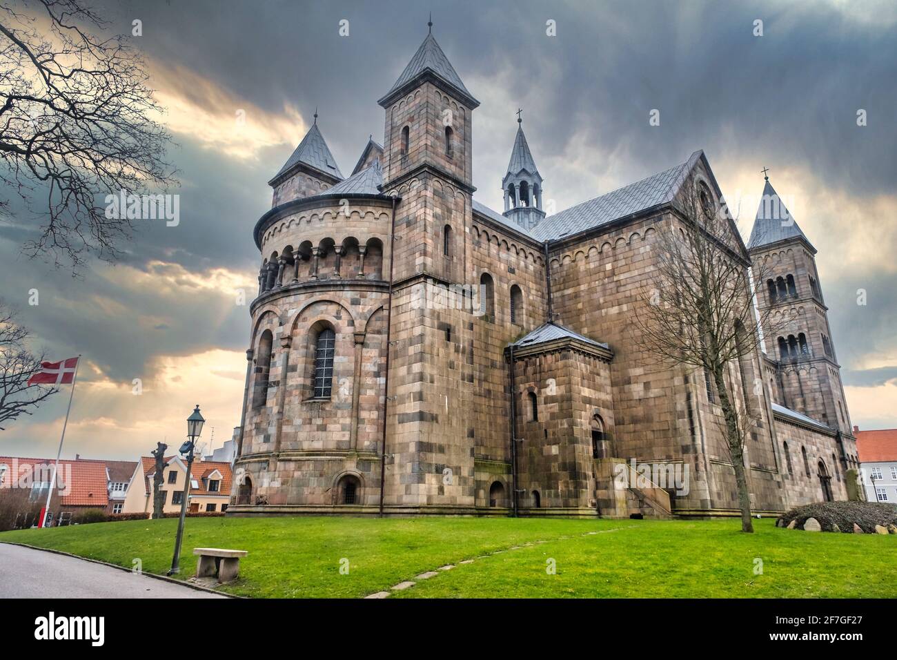 Viborg ancient cathedral in the middle of Denmark Stock Photo