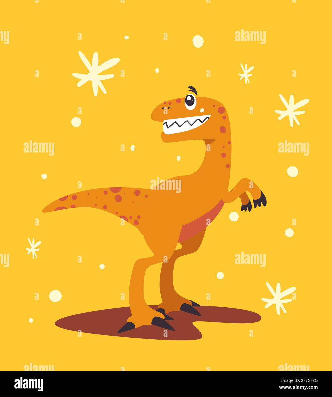 Happy Raptor Cartoon orange and happy velociraptor cartoon Stock Vector Image & Art - Alamy