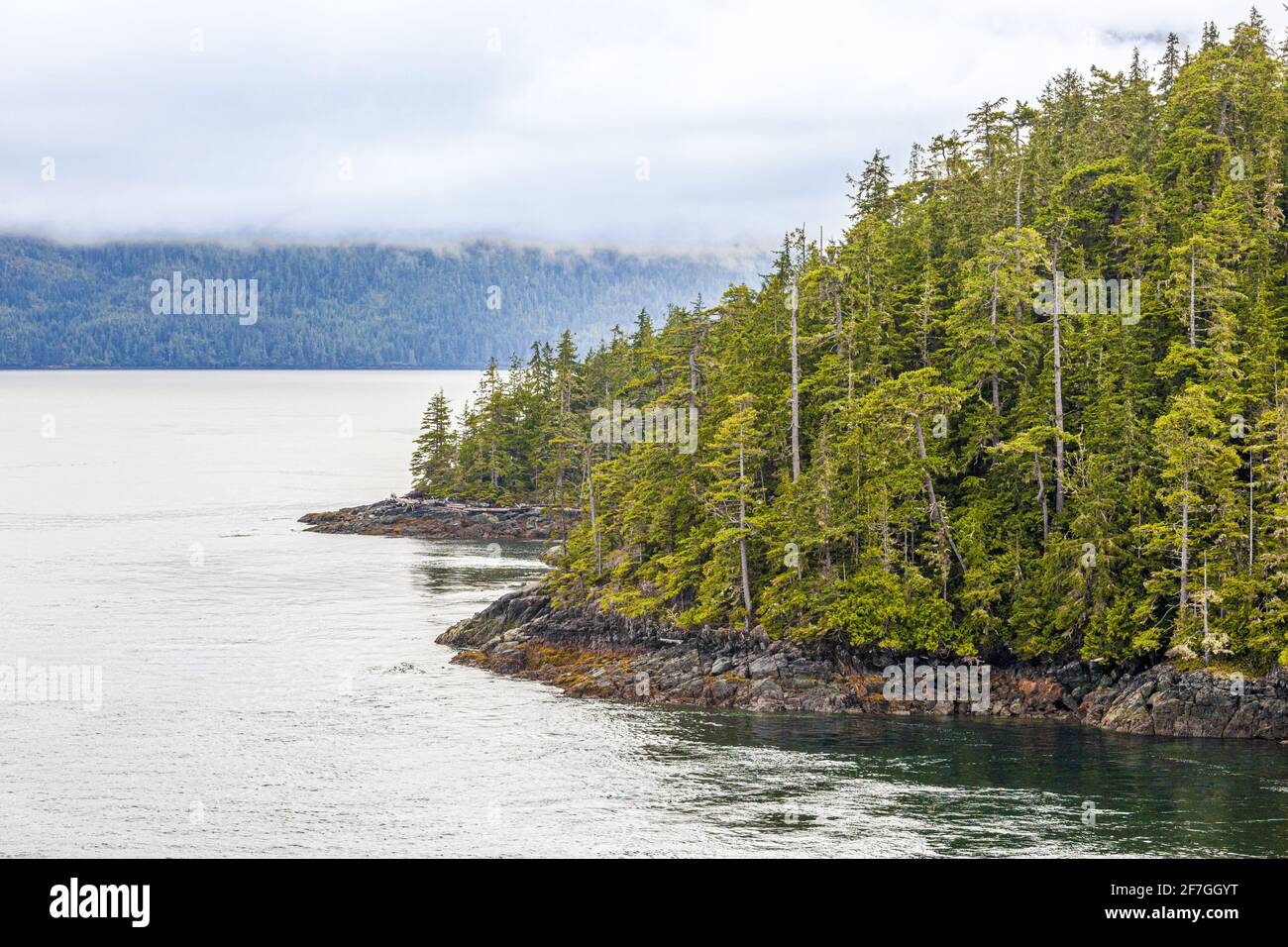 The Inside Passage nr Hanson Island at the northern end of Vancouver