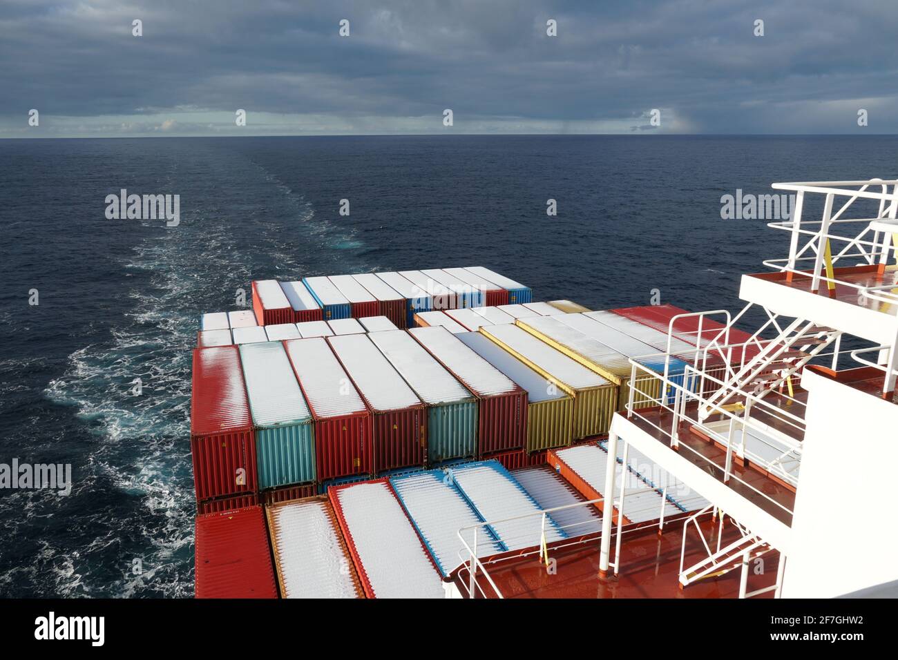 Containers view stern container vessel hires stock photography and
