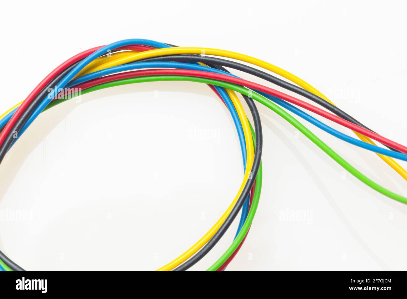 Colored wires, copper wires covered by colored plastic for electrical
