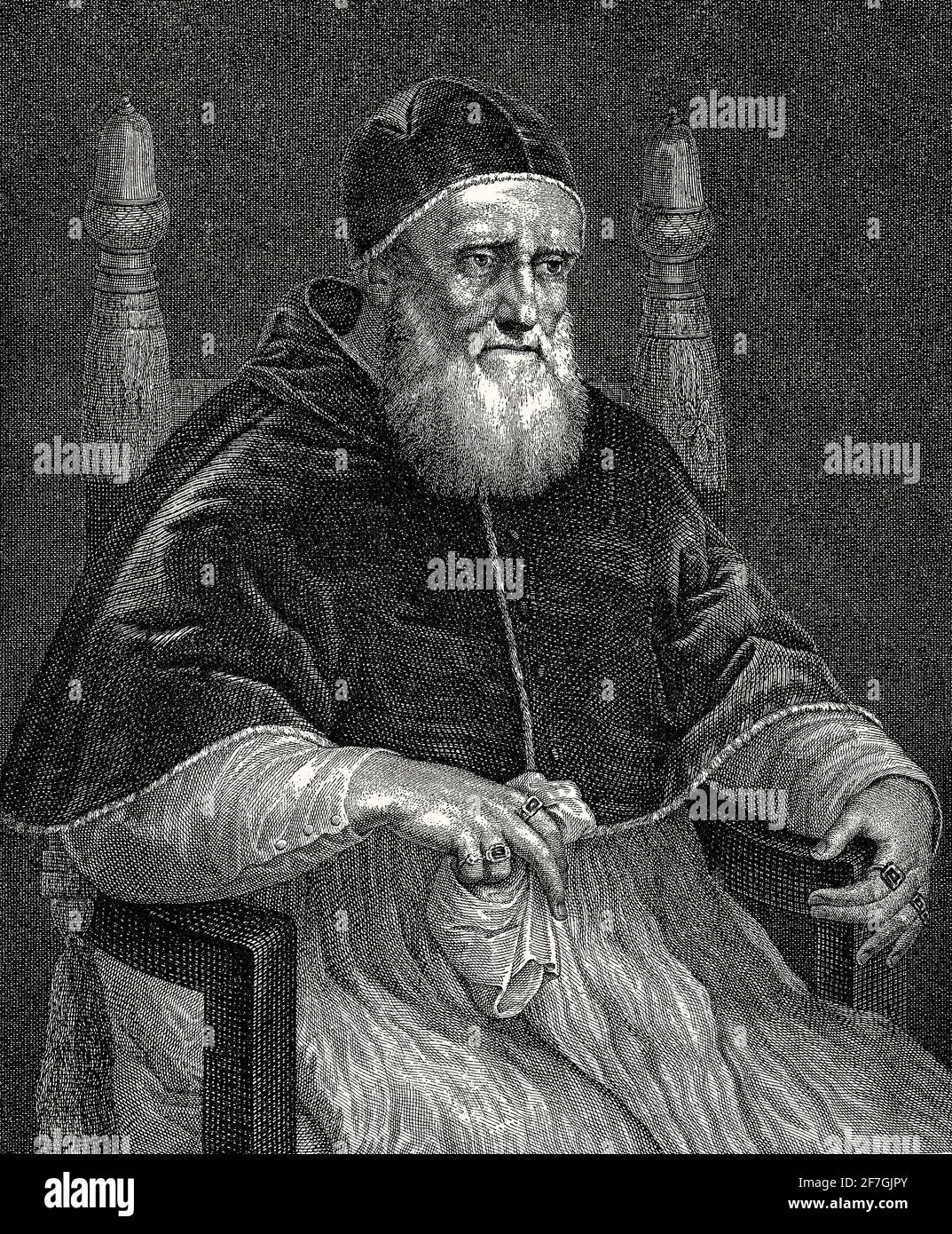Pope Julius II, 1443 –1513, Pope from 1 November 1503 to his death Stock Photo