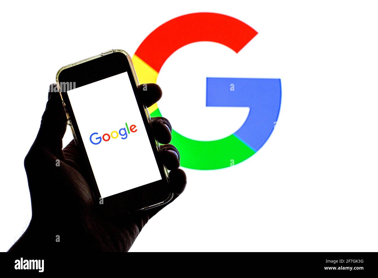 In this photo illustration, the Google app seen displayed on a