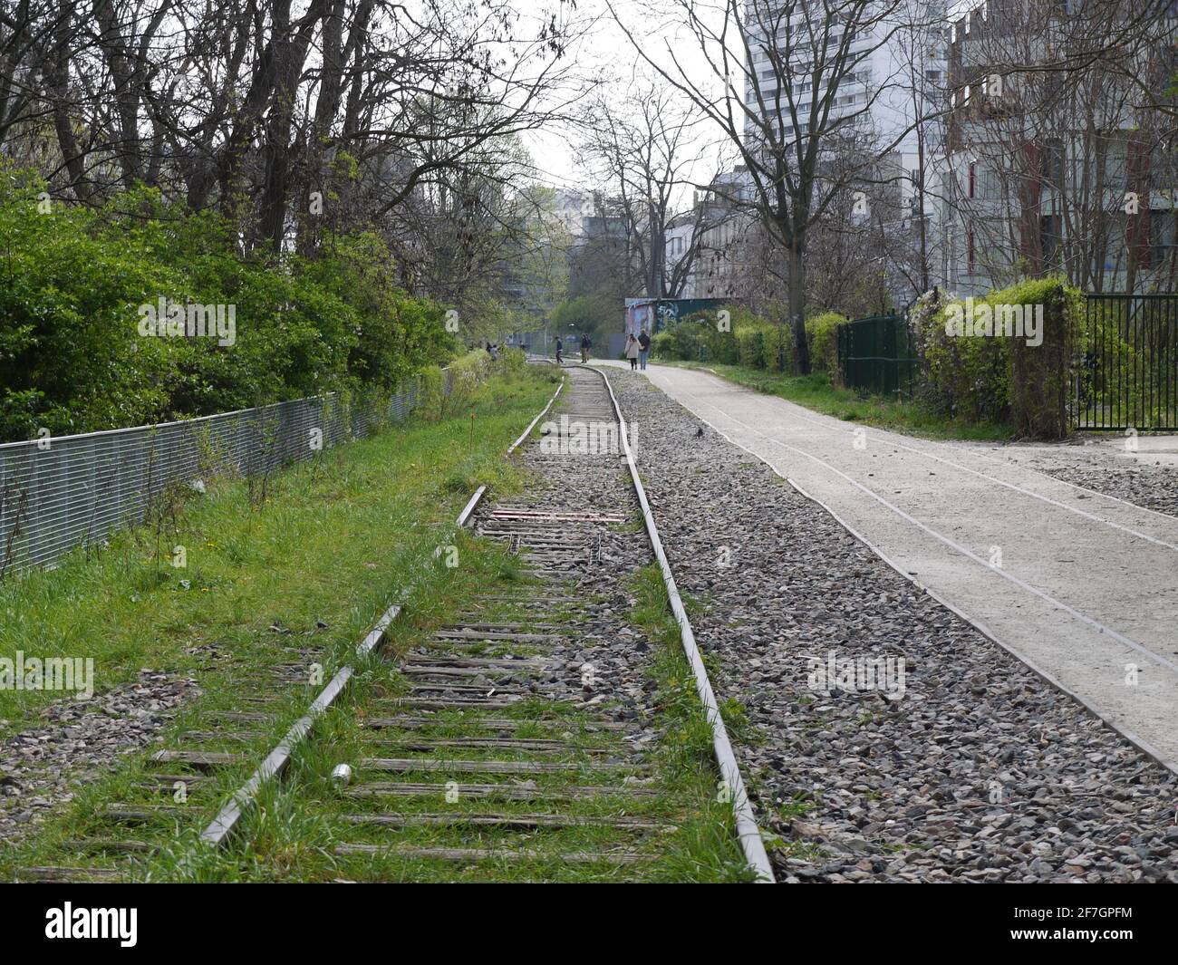 The high line of Paris, a disused railway line converted into a promenade Stock Photo