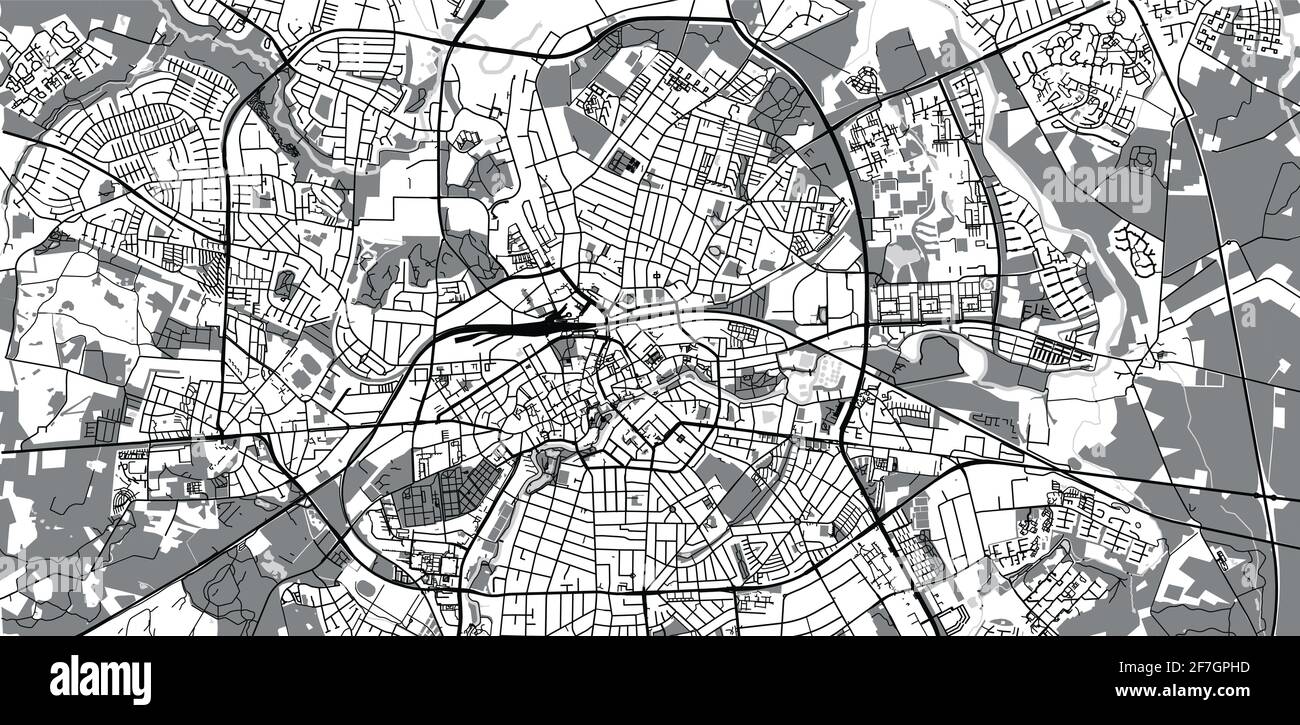 Urban Vector City Map Of Odense Denmark Stock Vector Image Art Alamy