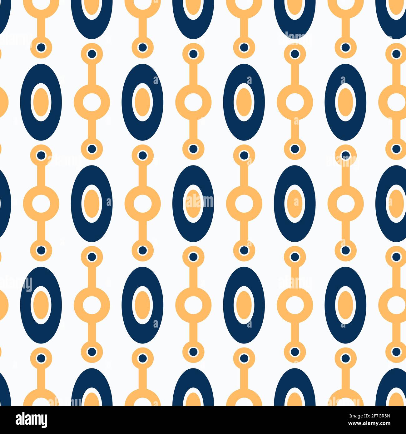 Pattern with circles and ovals. Geometric pattern. Stock Vector