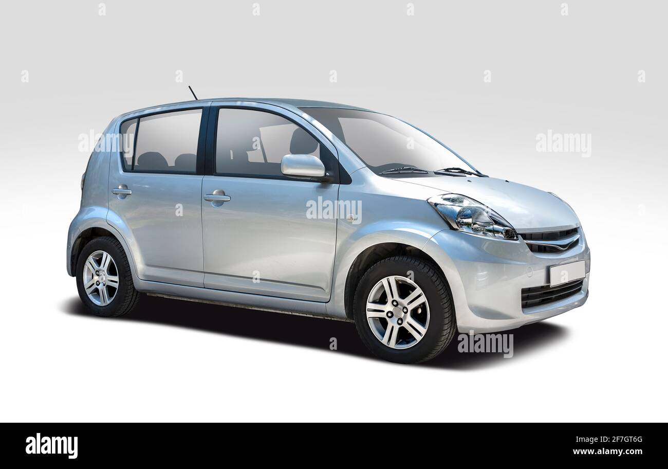 Small Japanese hatchback car isolated on white background Stock Photo