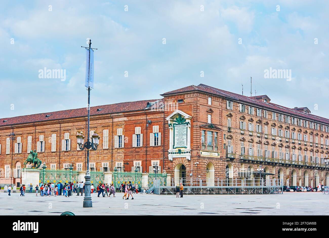 Piazza Complex The monumental brick building of the Royal Palace complex, here are ...