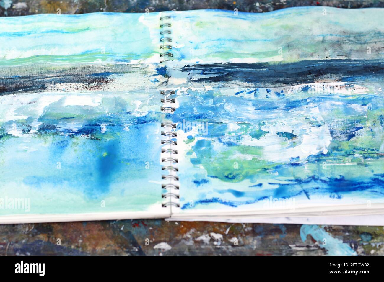 Water color painting in sketchbook , St Ives ,Cornwall ,England Stock Photo  - Alamy