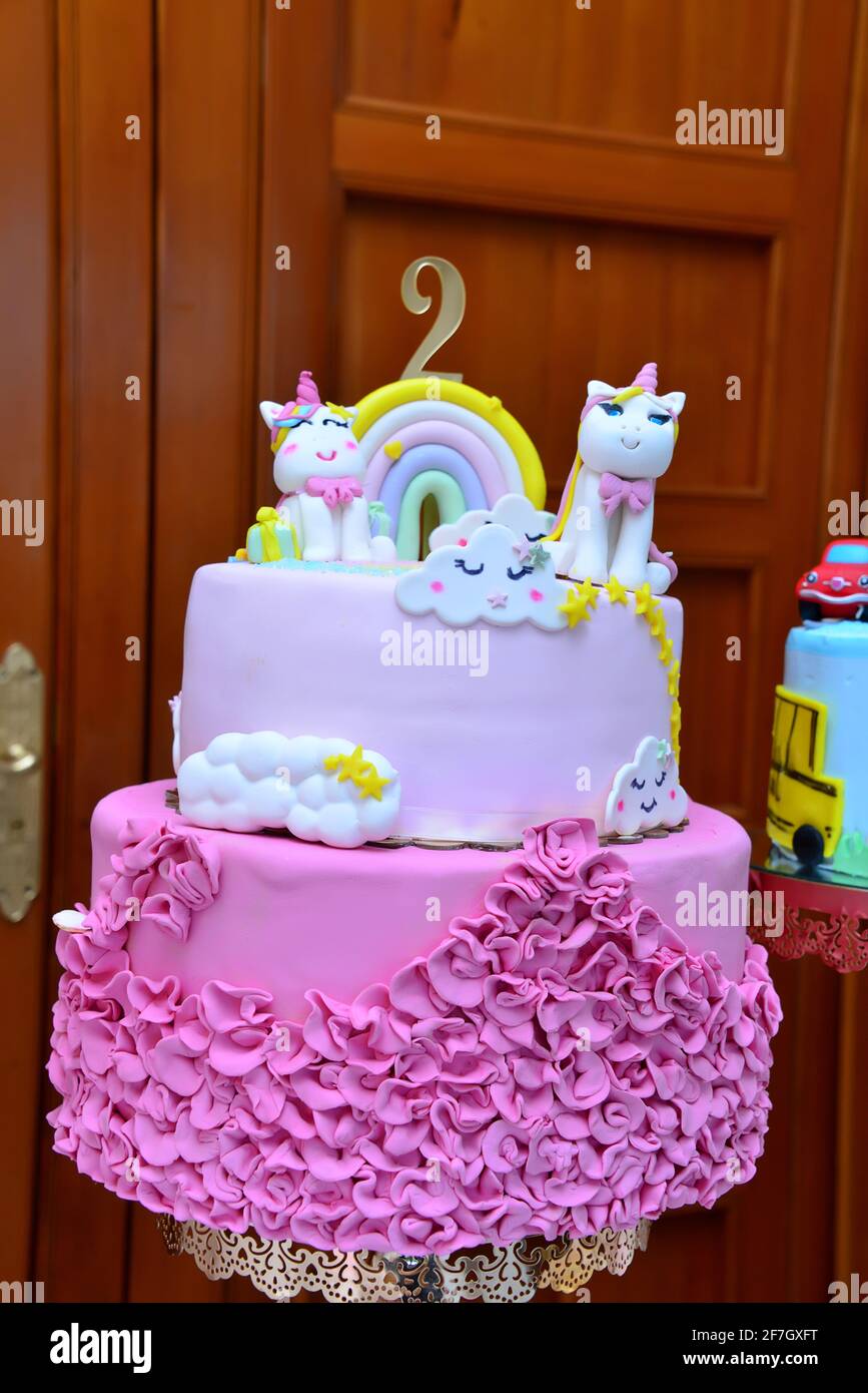 Kids Birthday Party Unicorn Rainbow High Resolution Stock Photography And Images Alamy