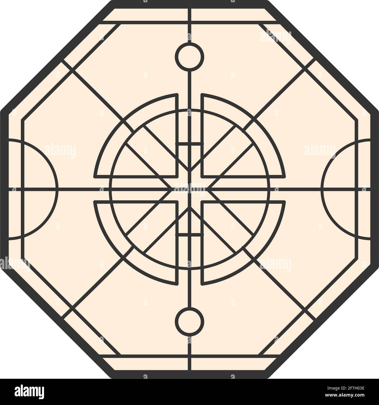 Isolated Chinese Culture Ornament Hexagon Stock Vector Image Art Alamy