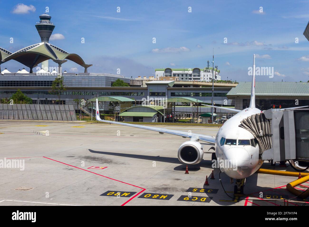 Kuala Lumpur, Malaysia - March 14, 2020: Malaysia Airline planes at departure gate in KLIA international airport located in Sepang near Kuala Lumpur, Stock Photo