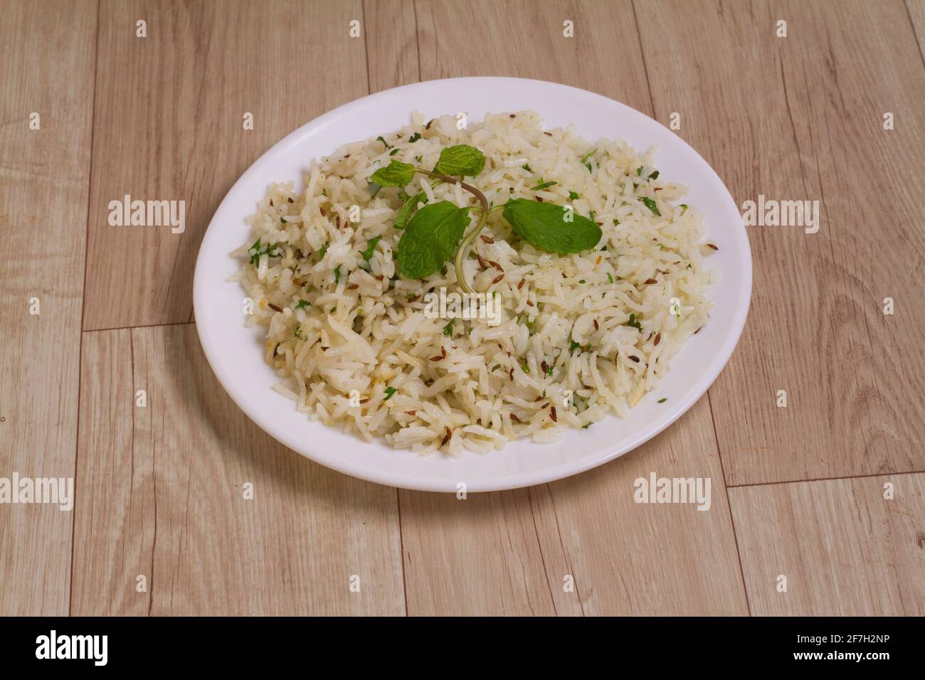 Jeera rice , basmati rice flavored with fried cumin seeds Stock Photo ...