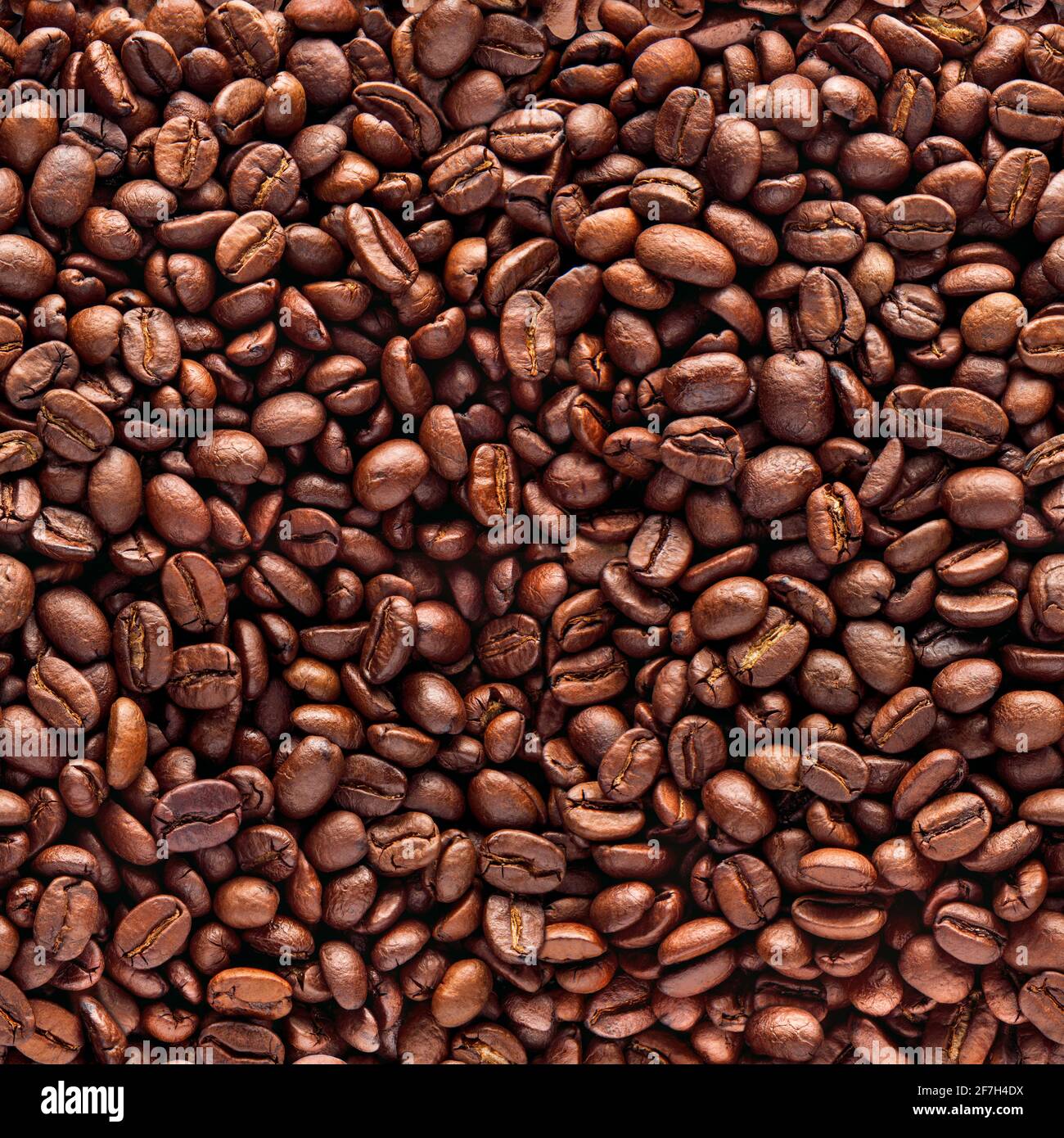 Coffee beans seamless background. Top view Stock Photo