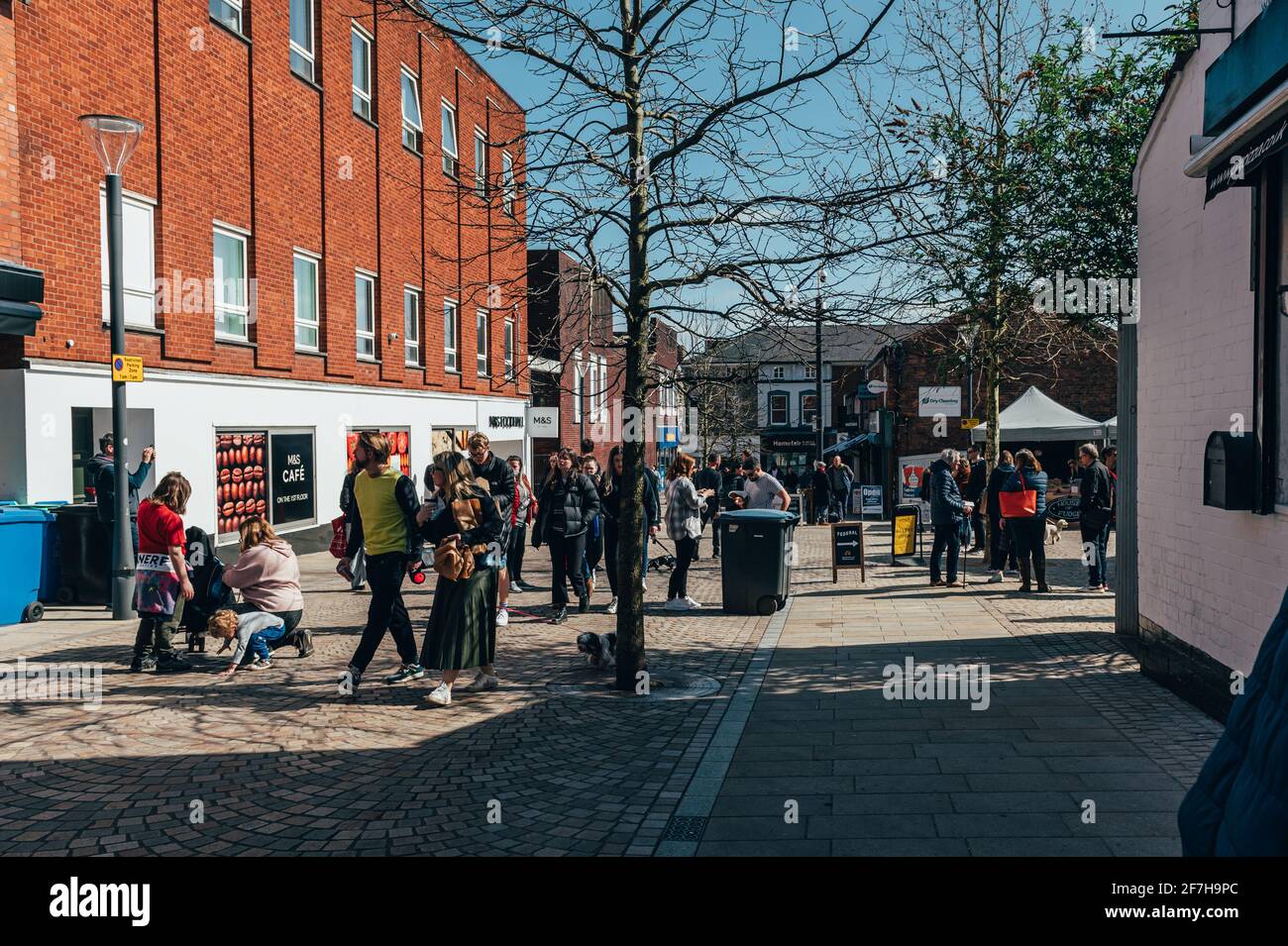 Busy streets of Altrincham, UK Stock Photo Alamy