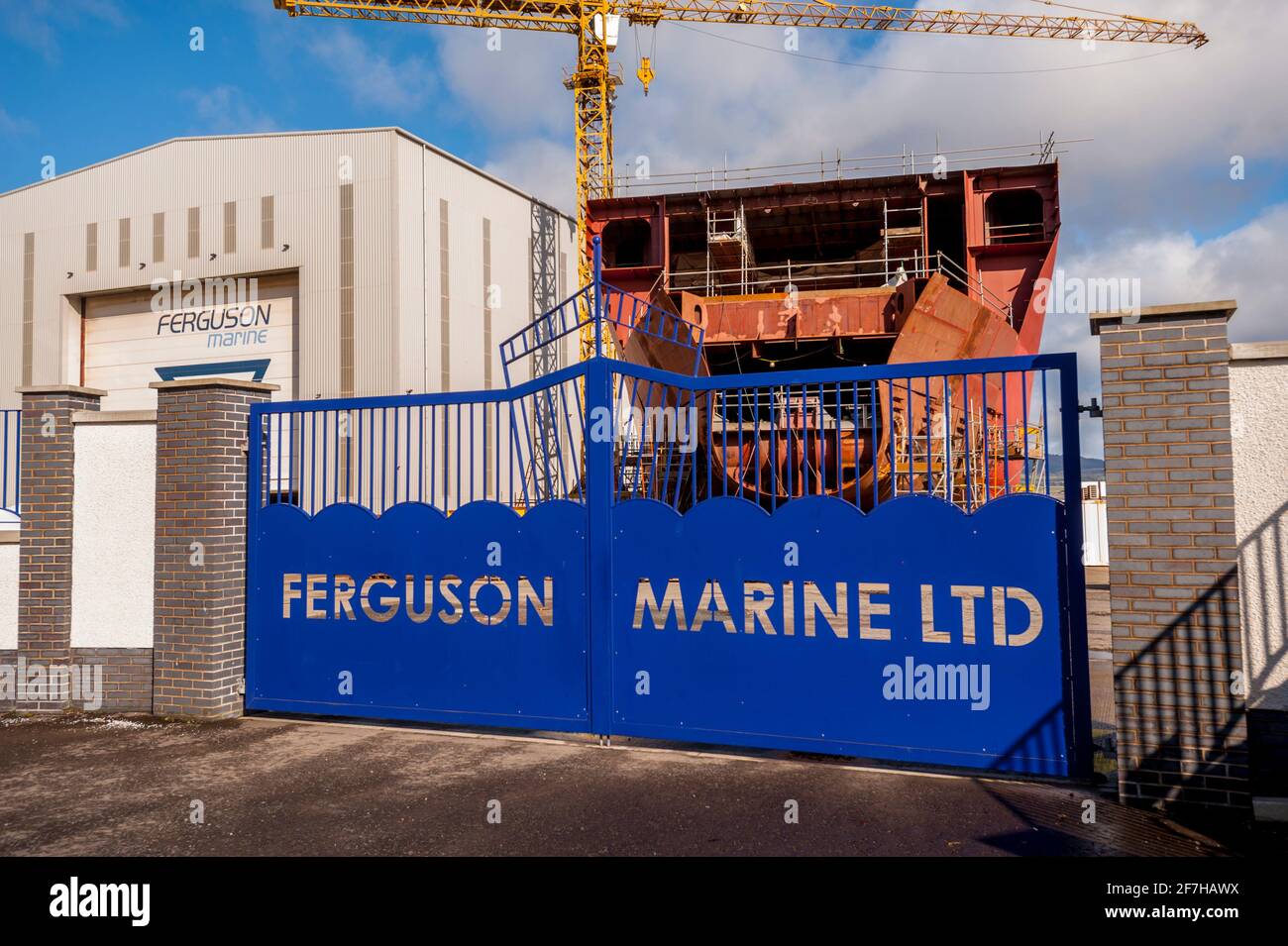 The Ferguson Marine ship yard Port Glasgow Scotland Stock Photo