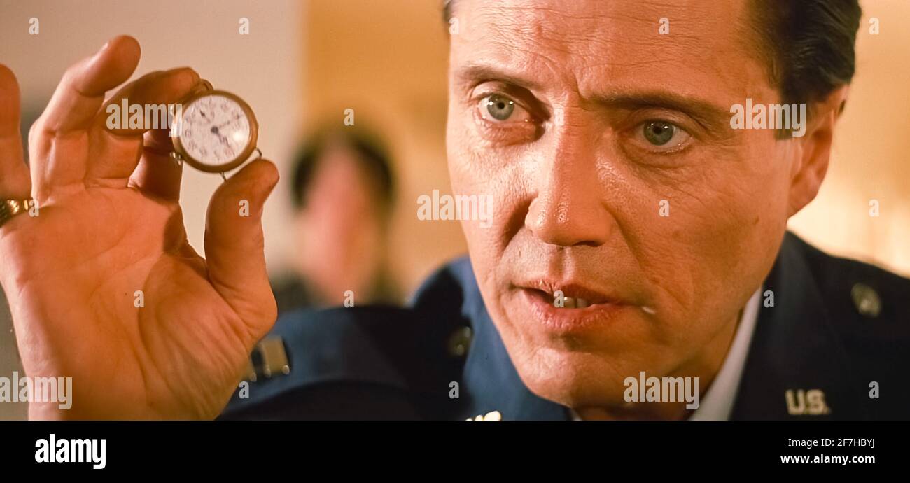 USA. Christopher Walken in a scene from the (C)Miramax film: Pulp Fiction  (1994). Plot: The lives of two mob hitmen, a boxer, a gangster and his  wife, and a pair of diner