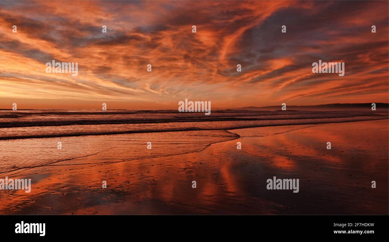 Beautiful mountain sunset background image Stock Photo - Alamy