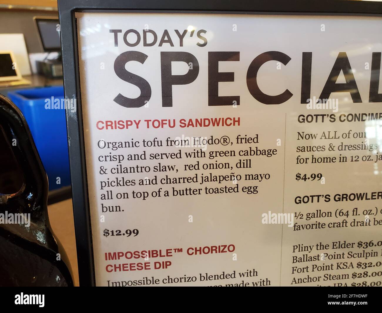 Gotts menu outlet
