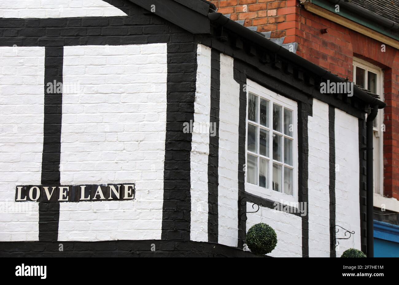 Love Lane in historic Nantwich Stock Photo