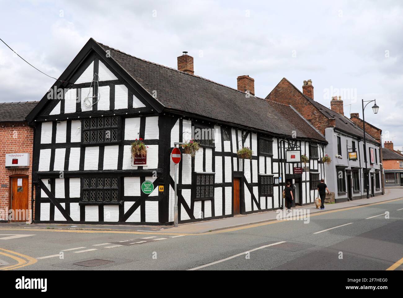 Historic Welsh Row at Nantwich in Cheshire Stock Photo