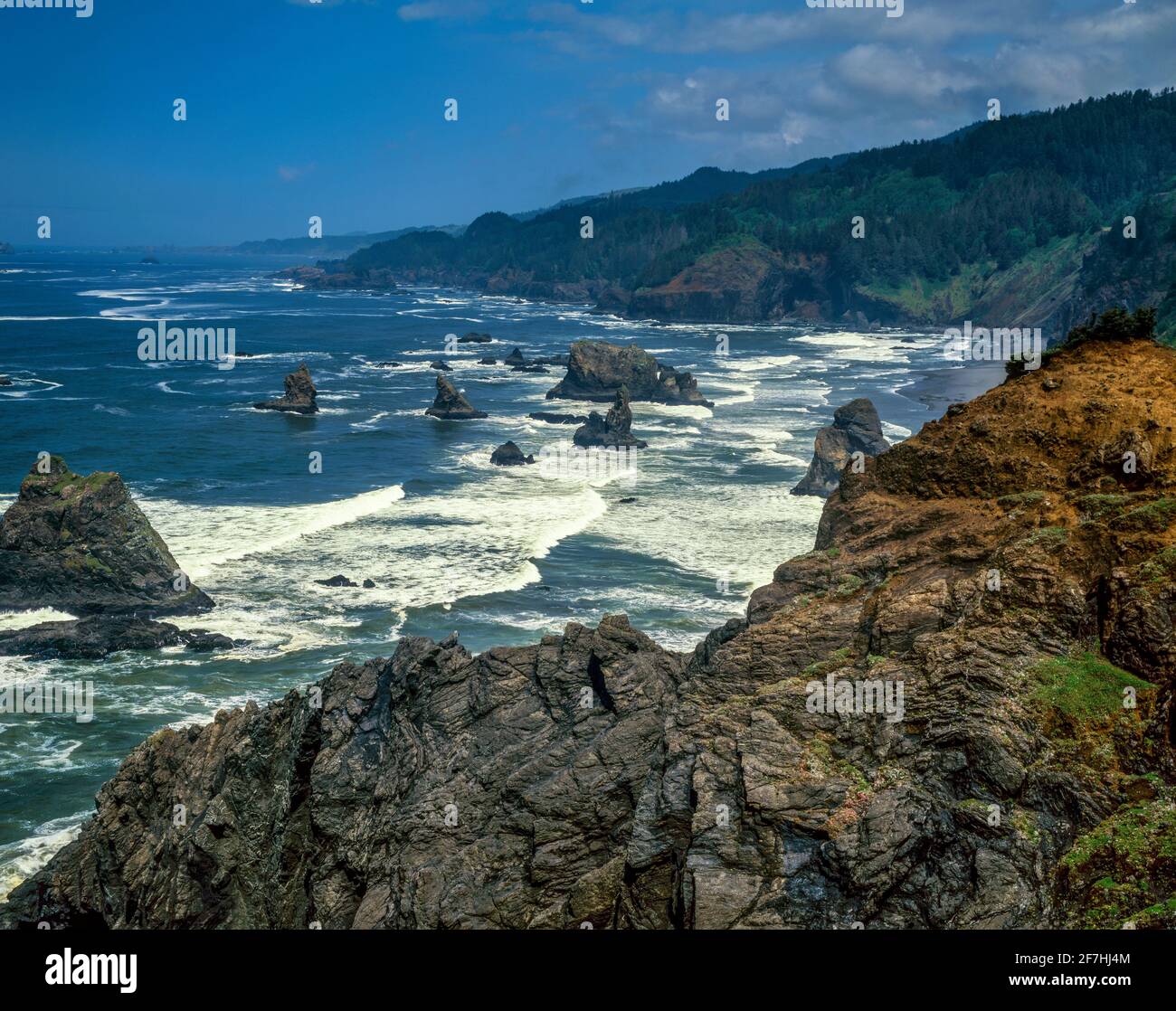 Coastline, SP Boardman State Park, Curry County, Oregon Stock Photo