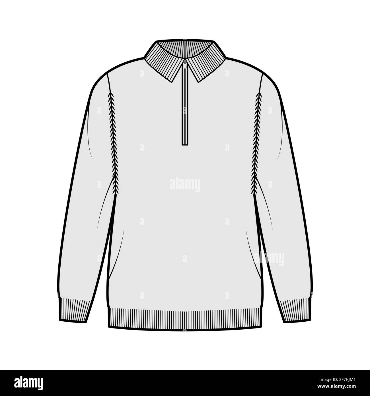 Sweater technical fashion illustration 