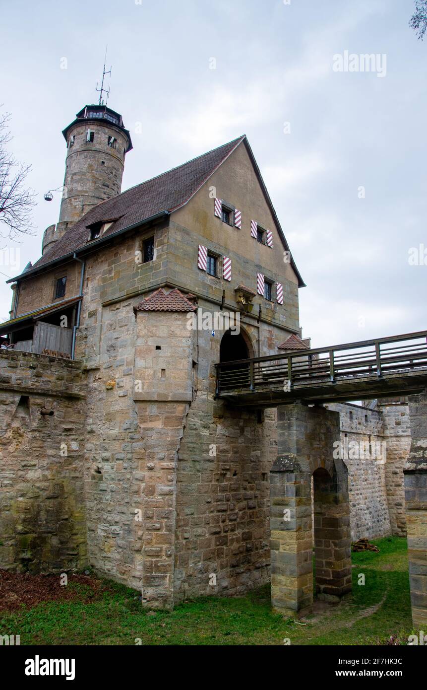 Bamberg, Germany, 20.02.2021. Exterior view of the Altenburg Castle near the historic Franconian town of Bamberg Stock Photo