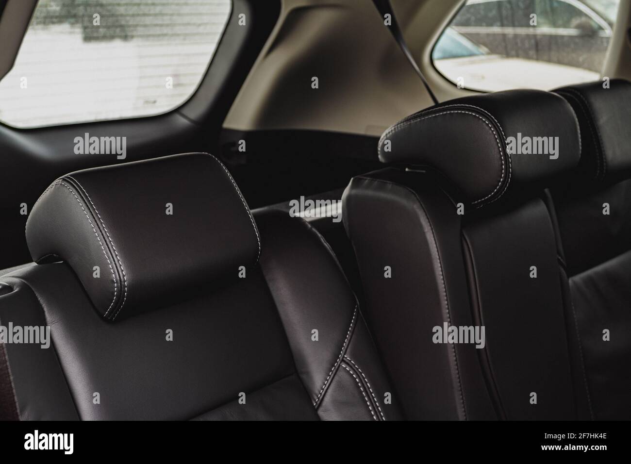 Car interior, part of front seats, close Stock Photo - Alamy