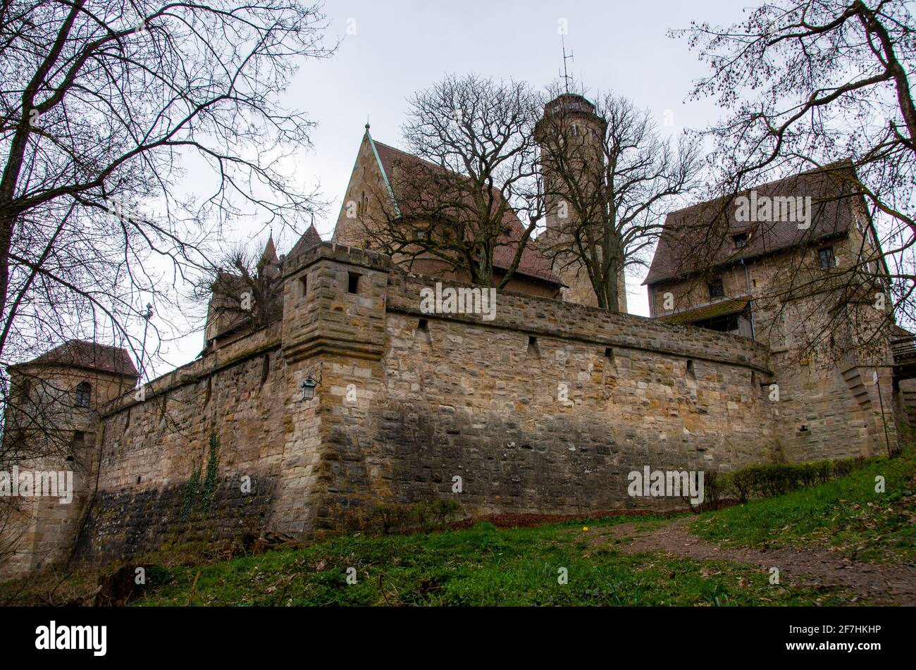 Bamberg, Germany, 20.02.2021. Exterior view of the Altenburg Castle near the historic Franconian town of Bamberg Stock Photo