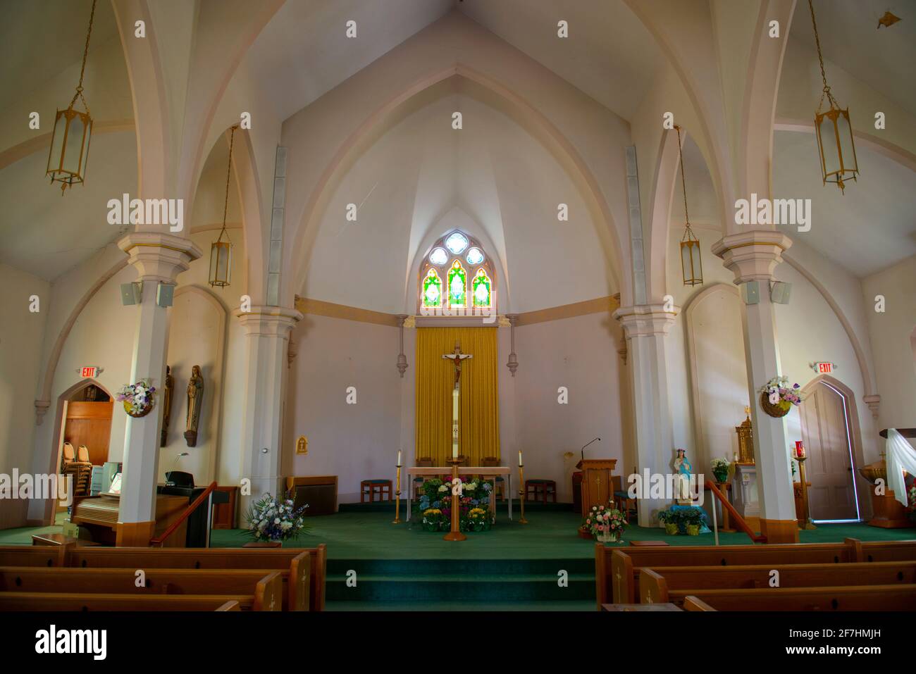 Interior of St. Joseph Parish Church on Village Street in Medway