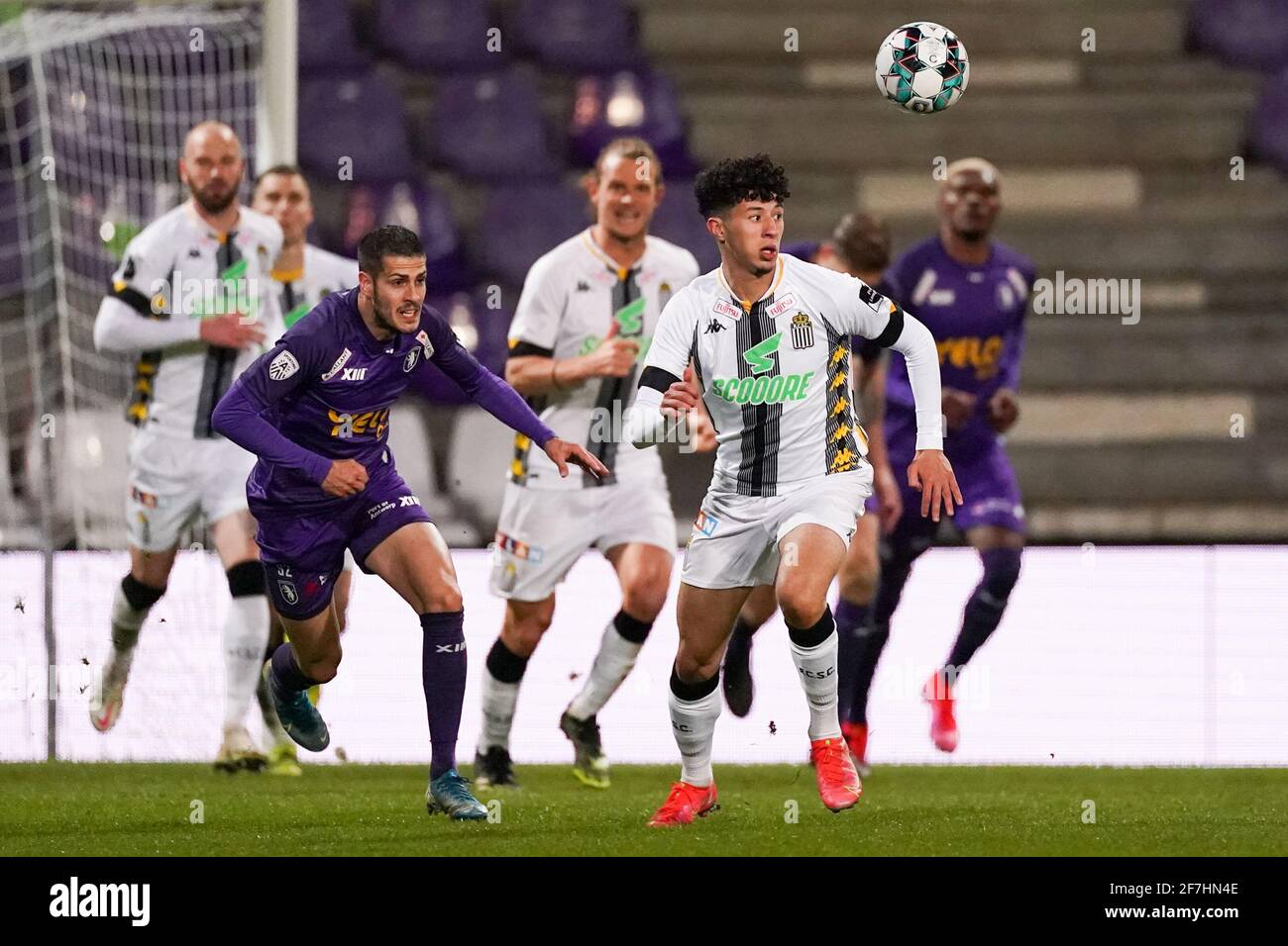 Antwerpen Belgium April 7 Amine Benchaib Of Sporting De Charleroi During The Jupiler Pro League Match Between Kfco Beerschot Wilrijk And Sporting Stock Photo Alamy