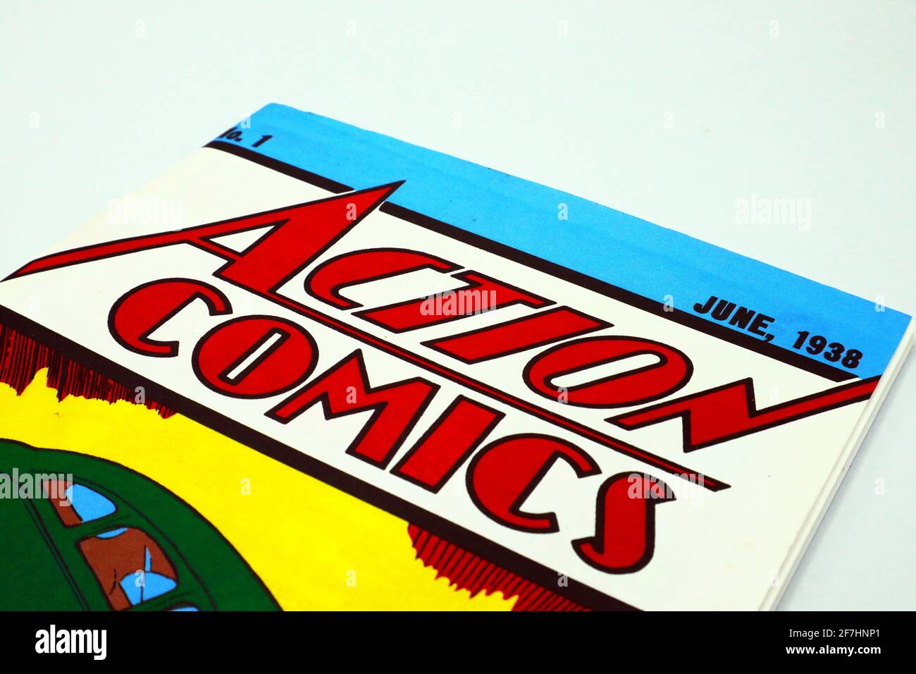 Cover of ACTION COMICS, American Comic book with Superman the first ...