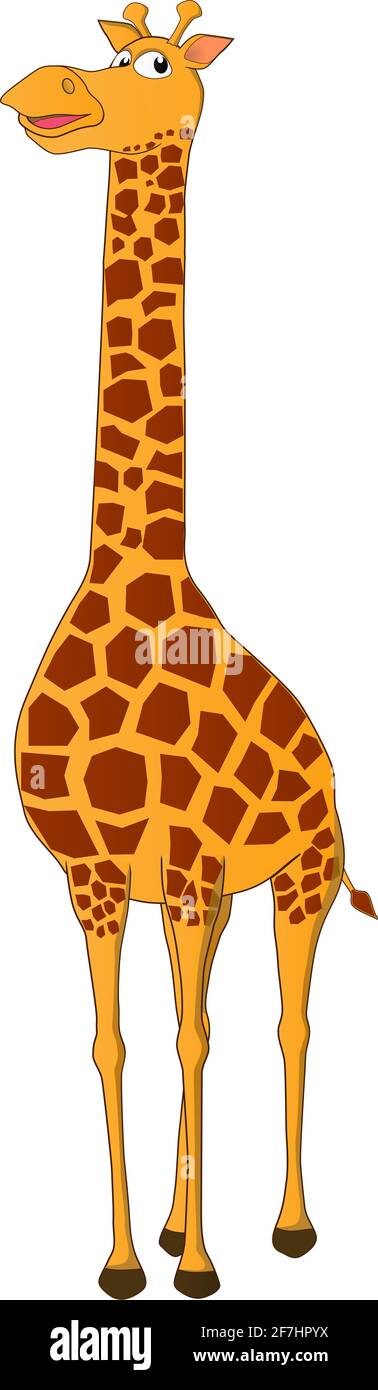 Cartoon illustration of a giraffe Stock Photo