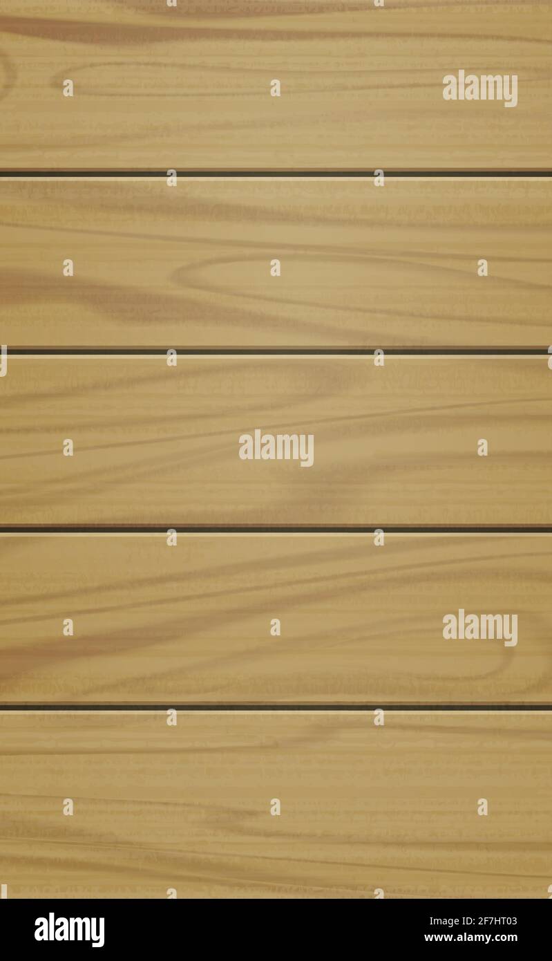 Realistic background texture of light wood planks - Vector illustration ...