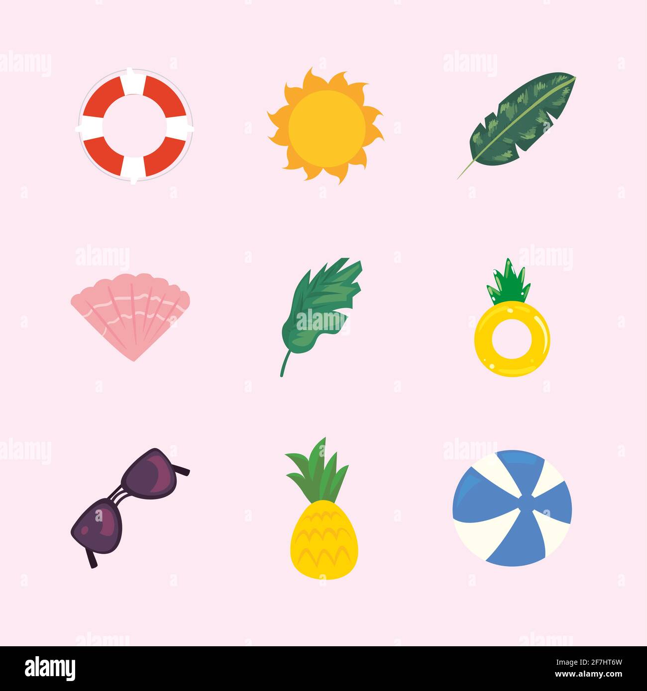 Summer and vacation icon set Stock Vector Image & Art - Alamy