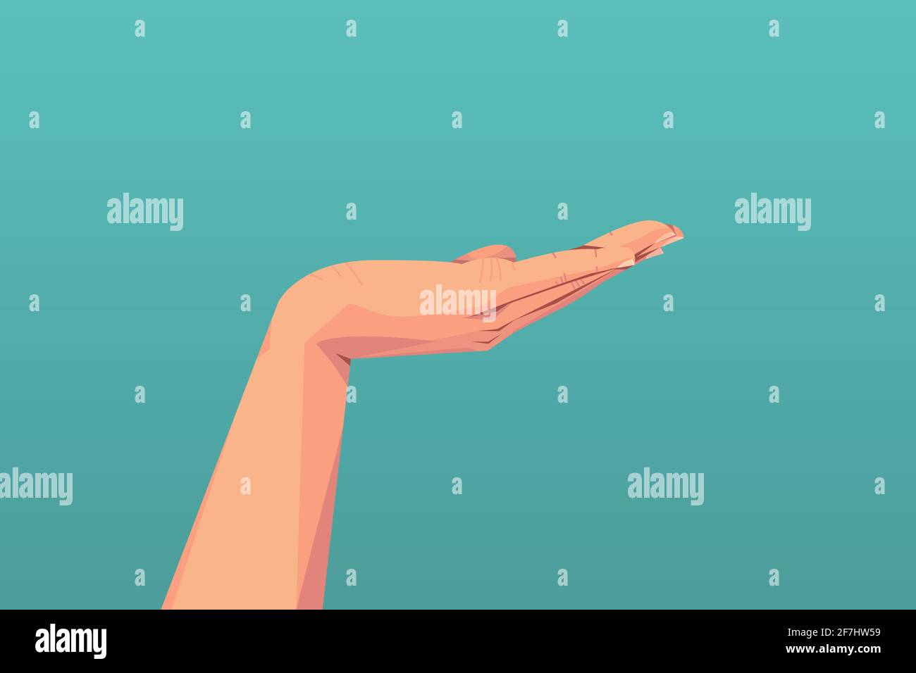 human hand showing gesture communication language gesturing concept horizontal Stock Vector