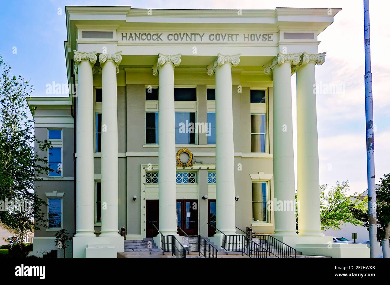 The Hancock County Courthouse is pictured, April 3, 2021, in Bay Saint