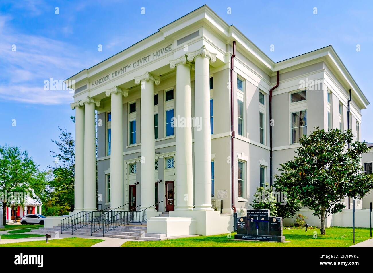 The Hancock County Courthouse is pictured, April 3, 2021, in Bay Saint