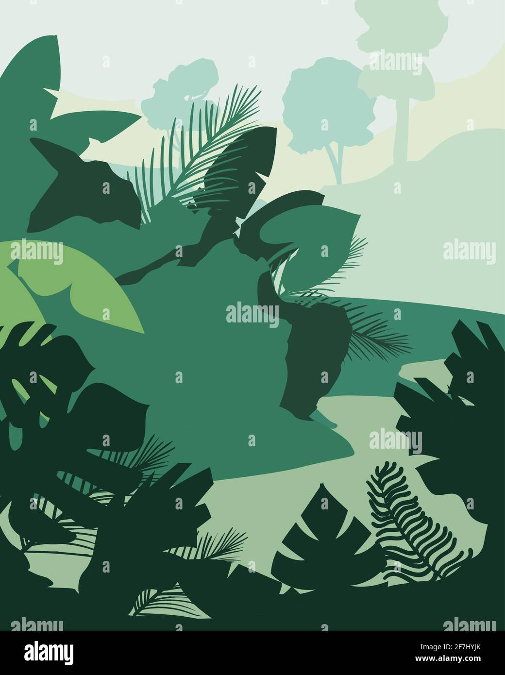 green tropical forest with leaves Stock Vector Image & Art - Alamy