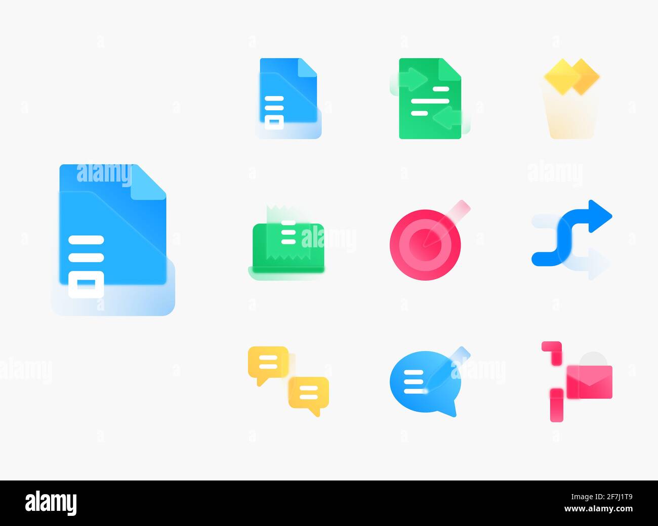 Review Sns Interaction Comment And Reaction Concept Icon Set Stock Photo Alamy