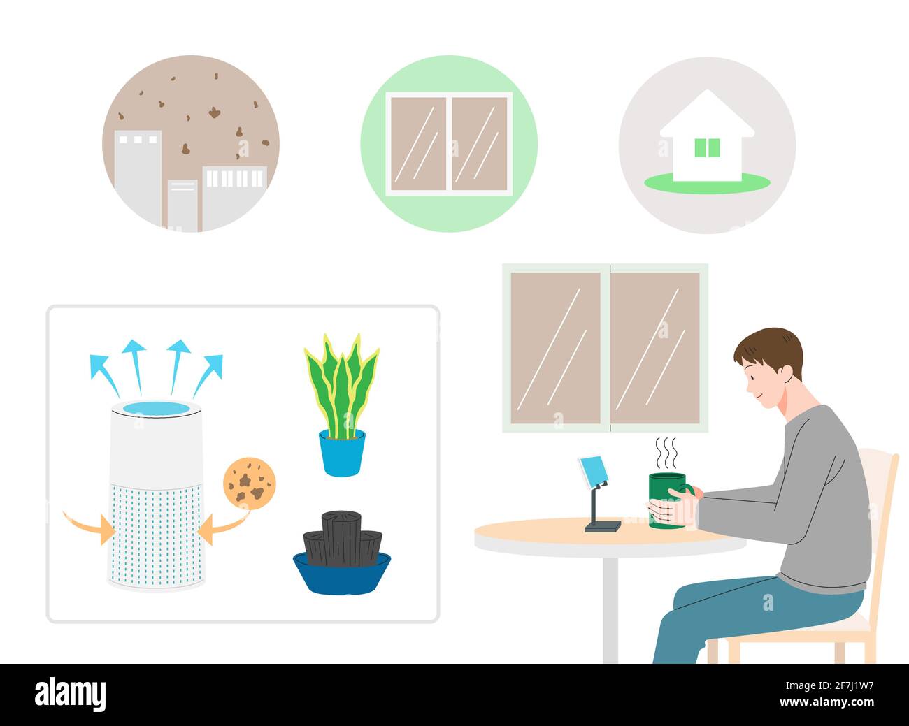 fine dust safety rules, keep room air clean Stock Photo Alamy