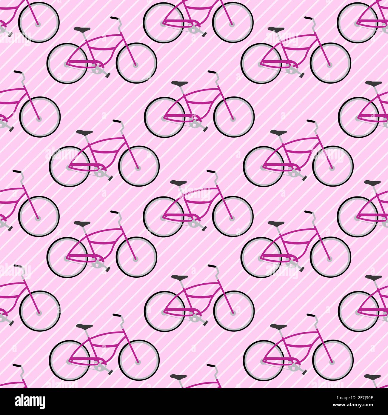 retro bicycle seamless pattern vector illustration Stock Vector