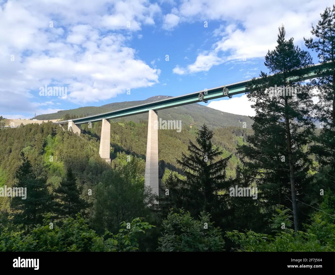 Europa Bridge near Innsbruck. Highest bridge in Europe Stock Photo