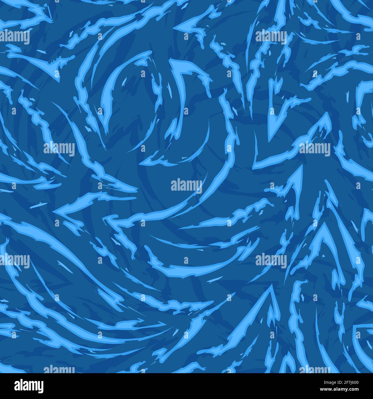 Blue vector seamless pattern of stripes with ragged edges in the form ...