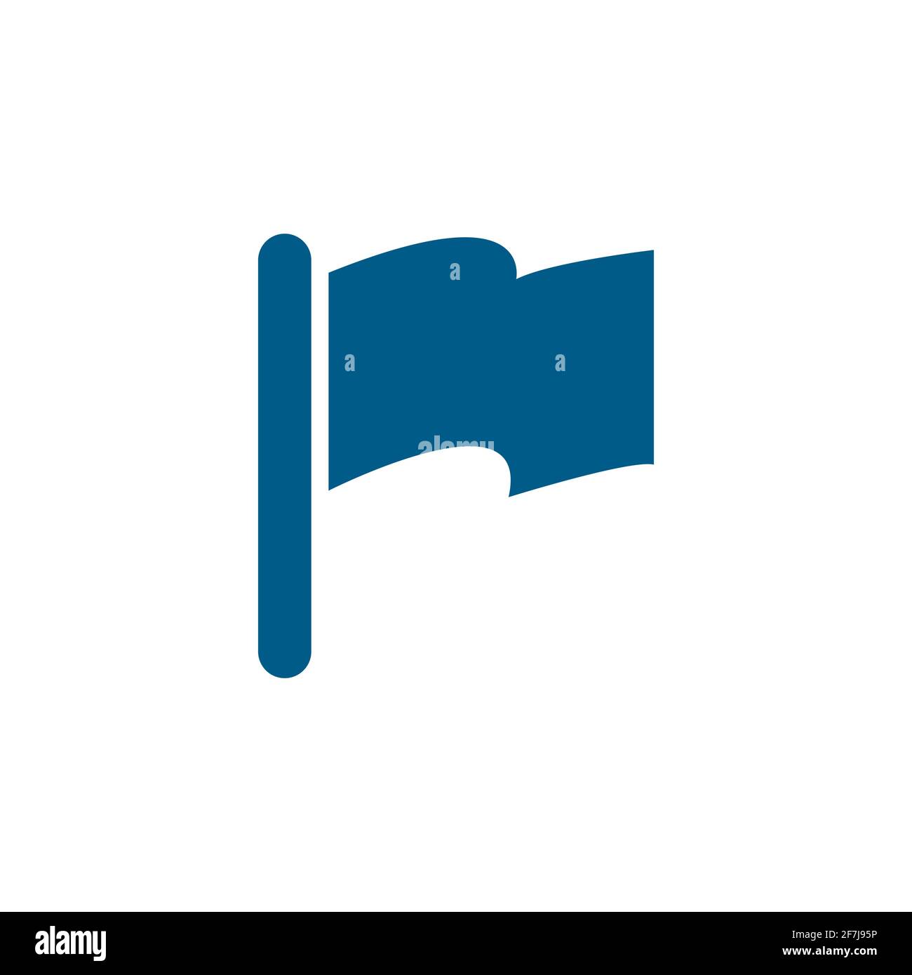 Flag Blue Icon On White Background. Blue Flat Style Vector Illustration. Stock Vector